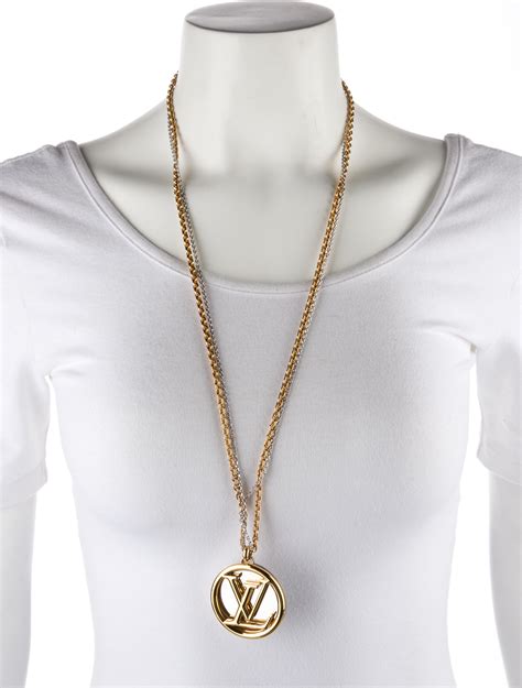 louis vuitton gold chain necklace|Louis Vuitton monogram locket necklace.